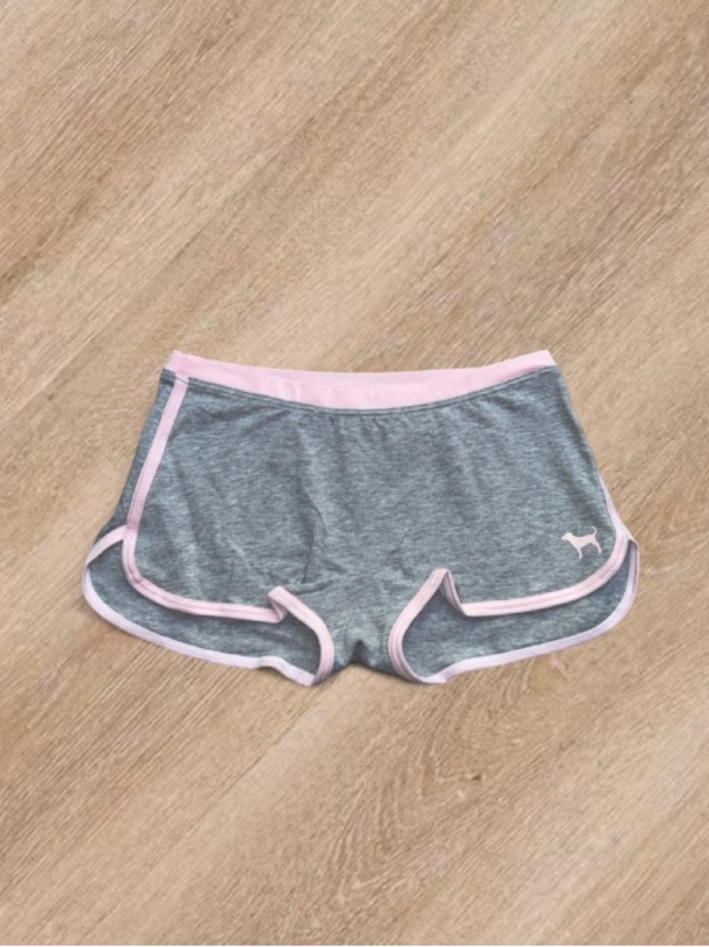 💕 PINK & Gray Y2K Dorm Boyshorts Victoria Secret NWT - Picture 3 of 10